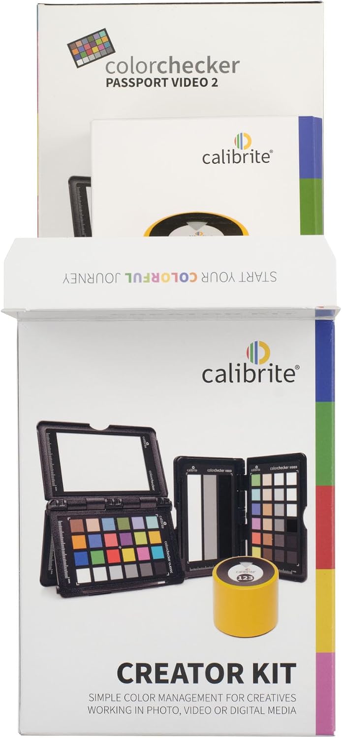 Calibrite Creator Kit w/Display 123 Colorimeter and ColorChecker Passport Video 2, Monitor Calibration and Capture Color Control System for Photography and Filmmaking Workflows (CC123-PPV2)