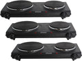 IMUSA Double Electric Hot Plate, Black (Pack of 3)