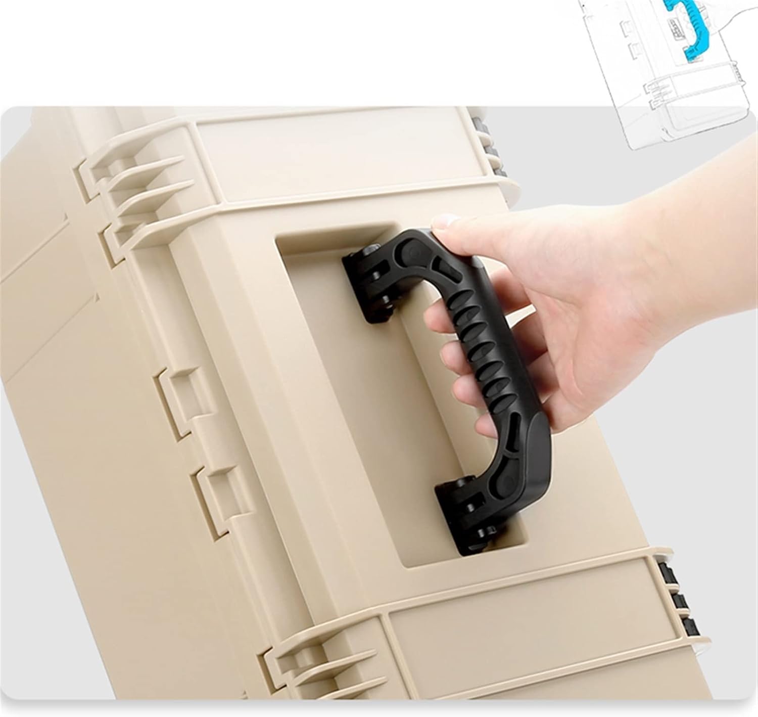 Portable Tool Box Tool Box with Removable Tool Tray Portable Tool Box Organizer Hardware Electrician Storage Box Auto Repair Tool Box Small Parts Box (Size : 490x300x235mm)