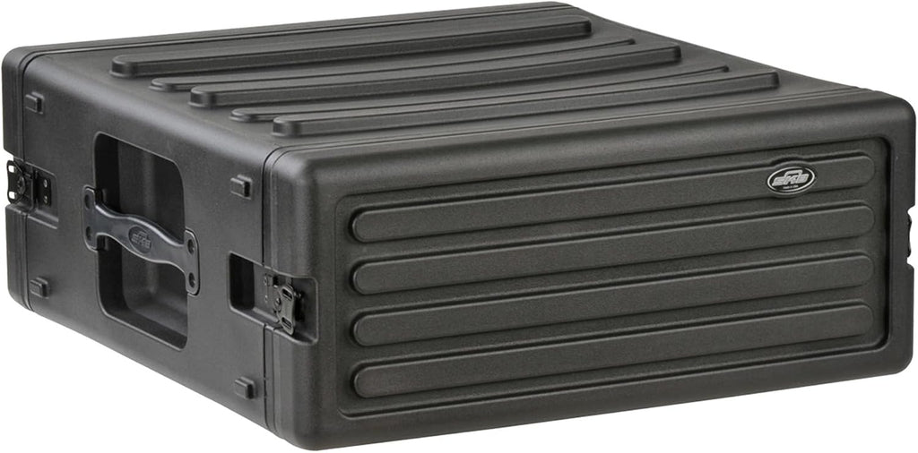 SKB 4U Roto Rack Case - Durable Polyethylene Gear Protector, Stackable, Waterproof with Twist Latches & Rubber Feet for Musicians, DJs, and A/V Equipment - Secure Transport & Storage Solution