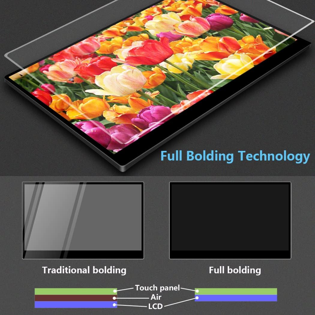 OLED Portable Monitor- 4K Portable Laptop Display 15.6 Portable Gaming Monitor 100% DCI-P3 OLED Screen with HDMI/USB-C External Touchscreen for Phone PC Laptop Game Console