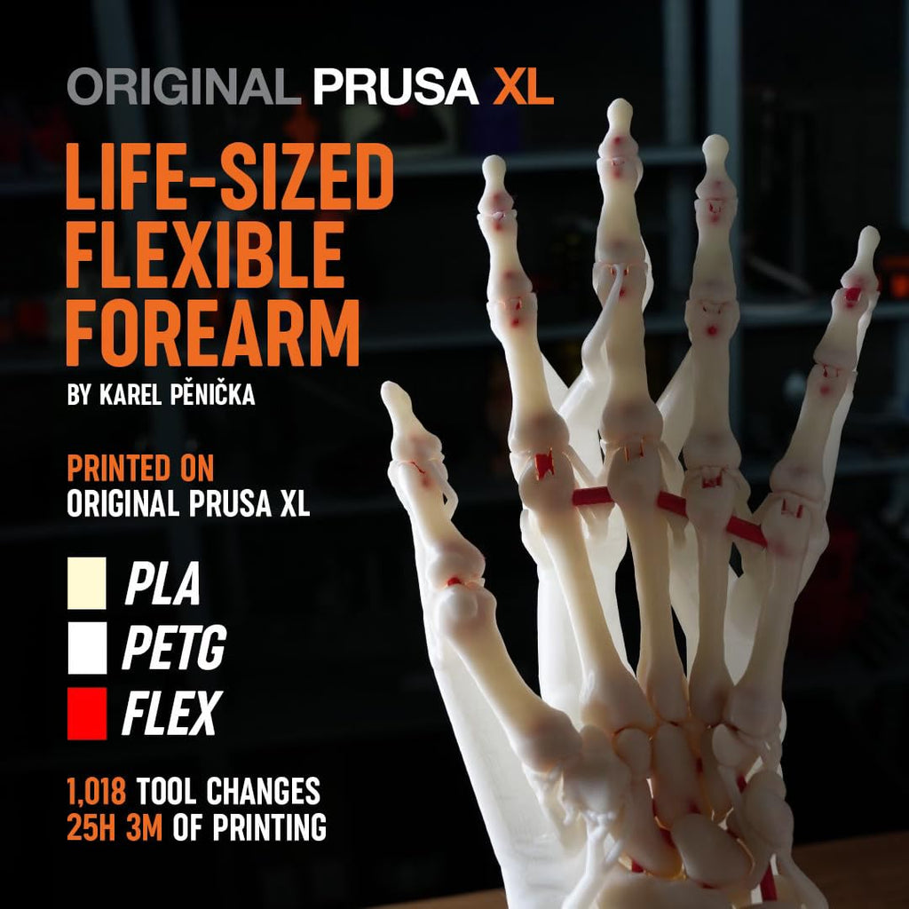 Original Prusa XL Assembled 1-Toolhead 3D Printer, Large-Scale CoreXY, Tested, Build Volume 360×360×360mm, Upgradable with Additional Toolheads, 1.75mm Filament