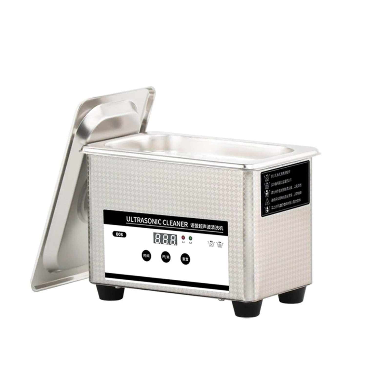 Ultrasonic Cleaners, 50W 0.8L Ultrasonic Cleaner Stainless Steel Washing Bath Machine Glasses Jewelry Watch Mini Ultrasound Wave Cleaning Tank