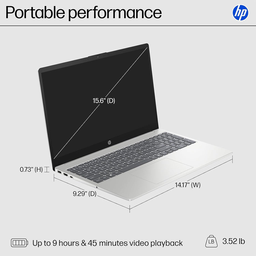 HP 15.6' FHD Touchscreen Business Laptop, Intel 10-Core i7-1355U(up to 5.0 GHz), 64 GB RAM, 4 TB SSD, Intel Iris Xe Graphics, Wi-Fi 6, HD Camera, HDMI, Fast Charge, Microsoft Copilot, Windows 11 Pro