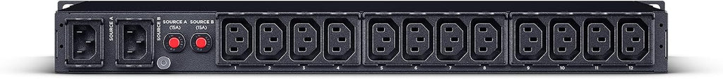 CyberPower PDU24004 Metered ATS PDU, 200-240V, 15A (Derated to 12A), 12 Outlets, 1U Rackmount