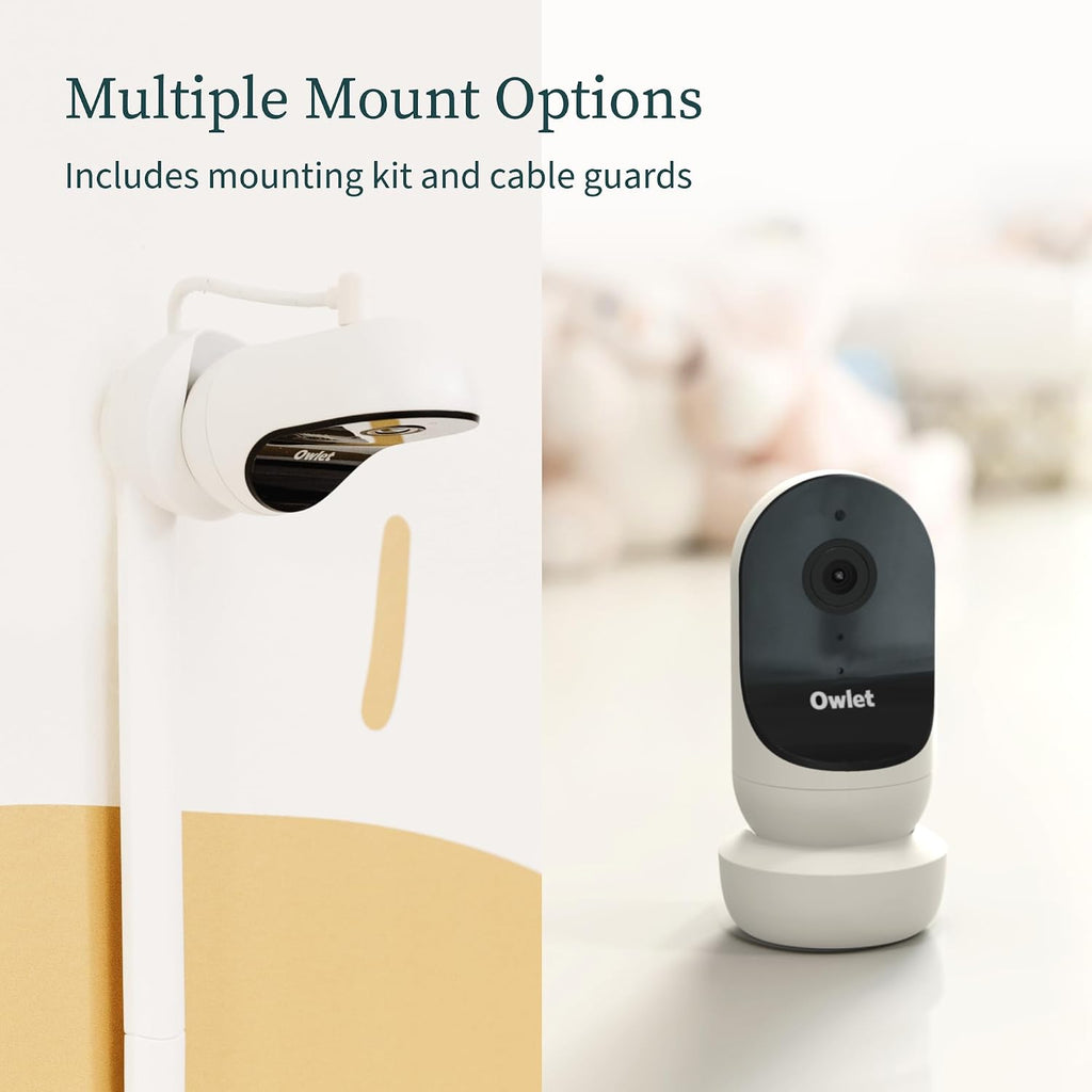 Owlet Cam 2 (Gen 2) Smart Baby Monitor – HD Video Camera with Night Vision, 4X Zoom & Wide-Angle View, Two-Way Talk, Sound & Motion Alerts, Temp & Humidity Sensor, Encrypted WiFi | White