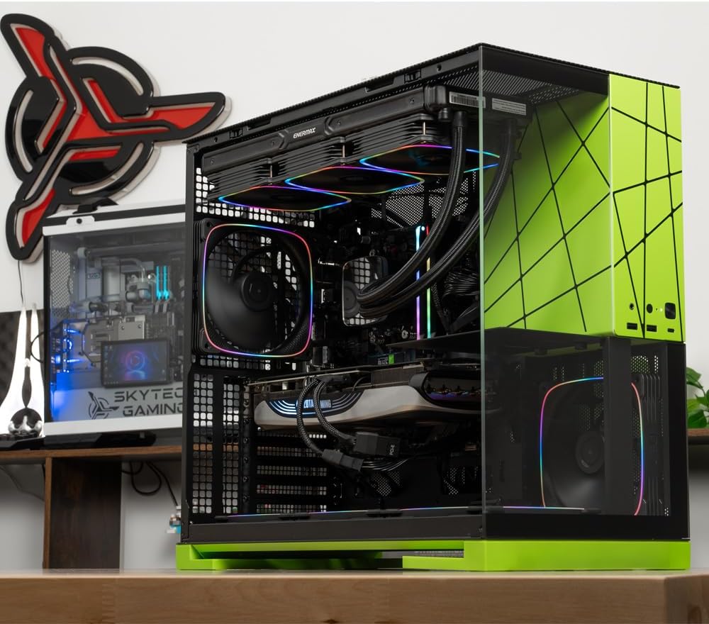 Skytech Gaming Viper Desktop PC, Ryzen 7 9800X3D 4.7 GHz (5.2 GHz), NVIDIA RTX 5080 16GB, 2TB NVMe SSD, 64GB DDR5 RAM 6000 RGB, 850W Gold ATX 3 PSU, 360mm ARGB AIO, Wi-Fi, Win 11
