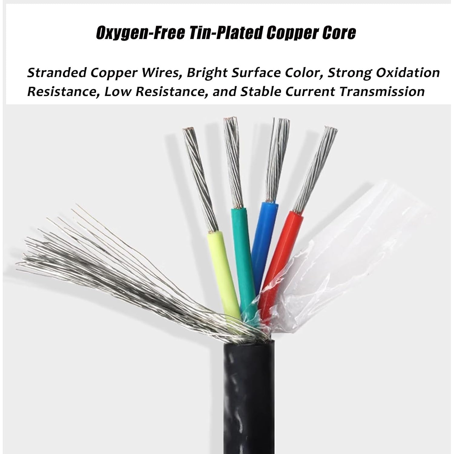 30/6 Gauge Shielded Signal Cable 30ft Teflon Insulated Silicone Rubber Jacket,-60°C to 200°C High Temperature for Air Conditioner, Audio, USB Data & Electronic Equipment(65FT,30AWG-4C)