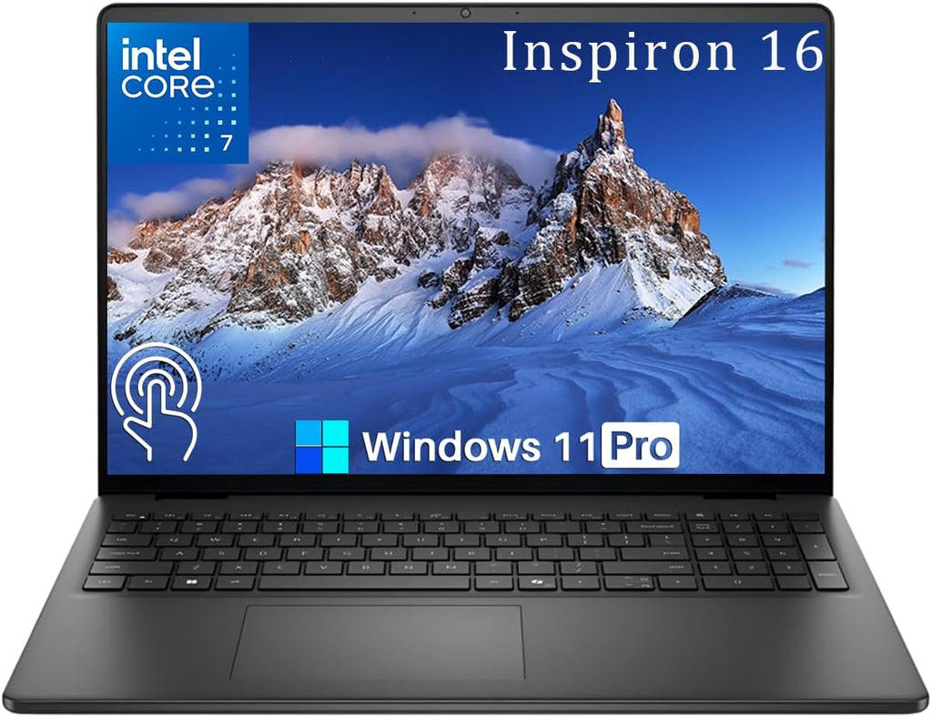 Dell Inspiron 16 Touchscreen Laptop for Business, Intel Core 7 150U (Up to 5.4 GHz), 16' FHD+, 300 nits Display, 32 GB DDR5, 5200 MT/s, 1 TB SSD, Backlit Keyboard, Wi-Fi 6E, Windows 11 Pro, Copilot-Ai