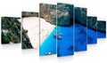 Startonight Huge Canvas Wall Art Blue Laguna - Large Framed Set of 7 40' x 95'