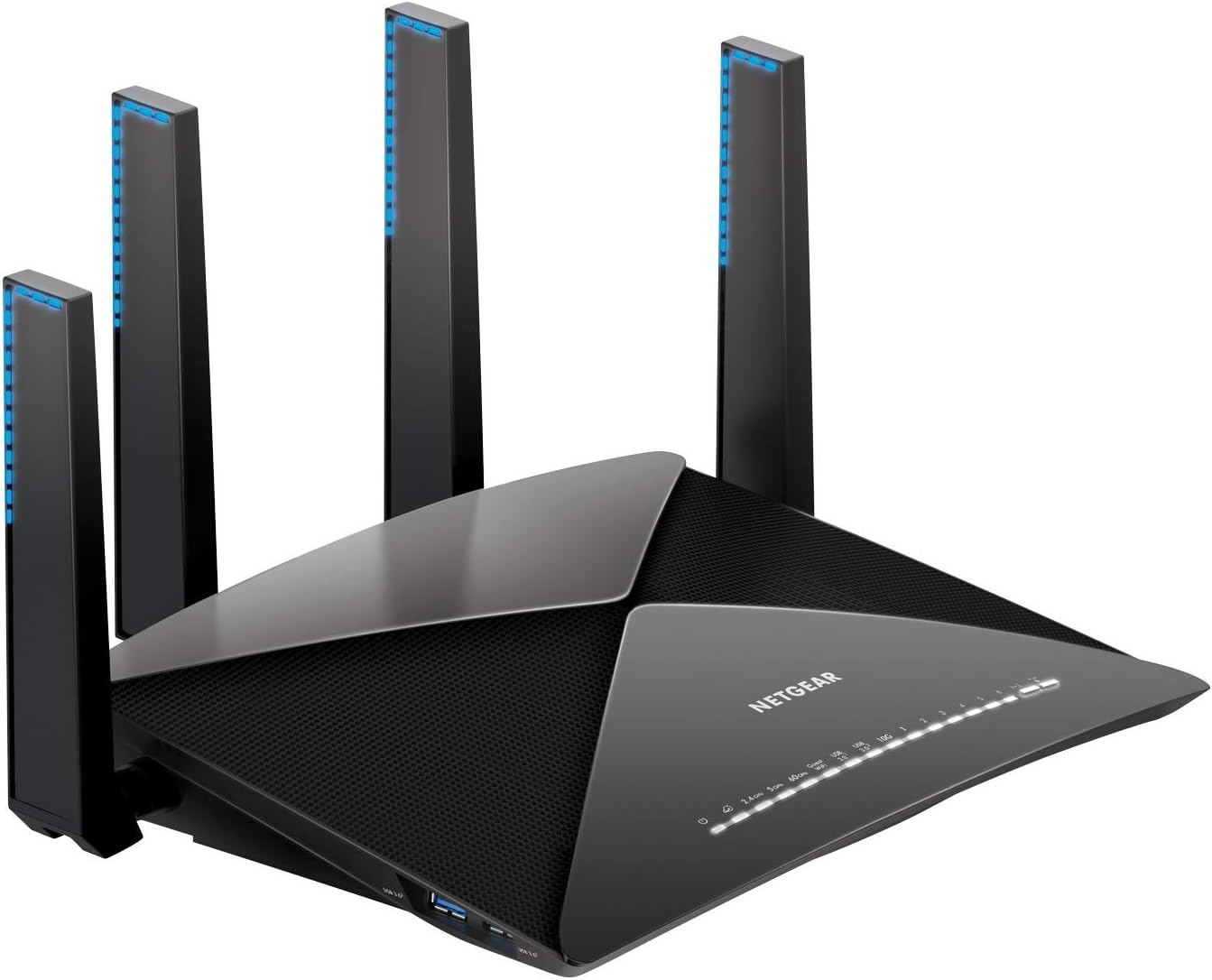 NETGEAR Nighthawk X10 Smart WiFi Router (R9000) - AD7200 Wireless Speed (up to 7200 Mbps) for 60Ghz WiFi Devices | Up to 2500 sq ft Coverage | 6 x 1G Ethernet, 1 x 10G SFP+, and 2 USB Ports