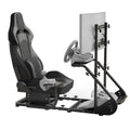 Runboll Racing Simulator Cockpit with Monitor Mount Fits for Logitech G923/G29/G920, Fanatec, Thrustmaster, and PXN, Adjustable Driving Simulators Without Handbrake, Pedals, Shift and Monitor
