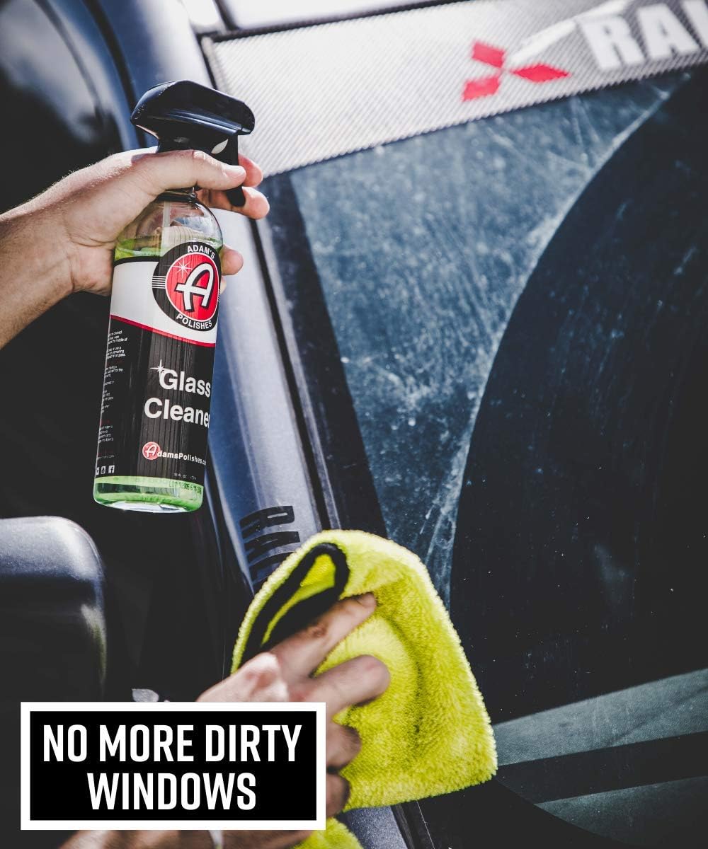 Adam's Polishes Glass Cleaner - Car Window Cleaner | Car Wash All-Natural Streak Free Formula for Car Cleaning | Safe On Tinted & Non-Tinted Glass | Won't Strip Car Wax or Paint Protection