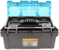 LIOONS Tool Box Plastic Portable Tool Boxes Lightweight Tool Kit with Removable Inner Tray and Handle Storage Case Storage Tool Set