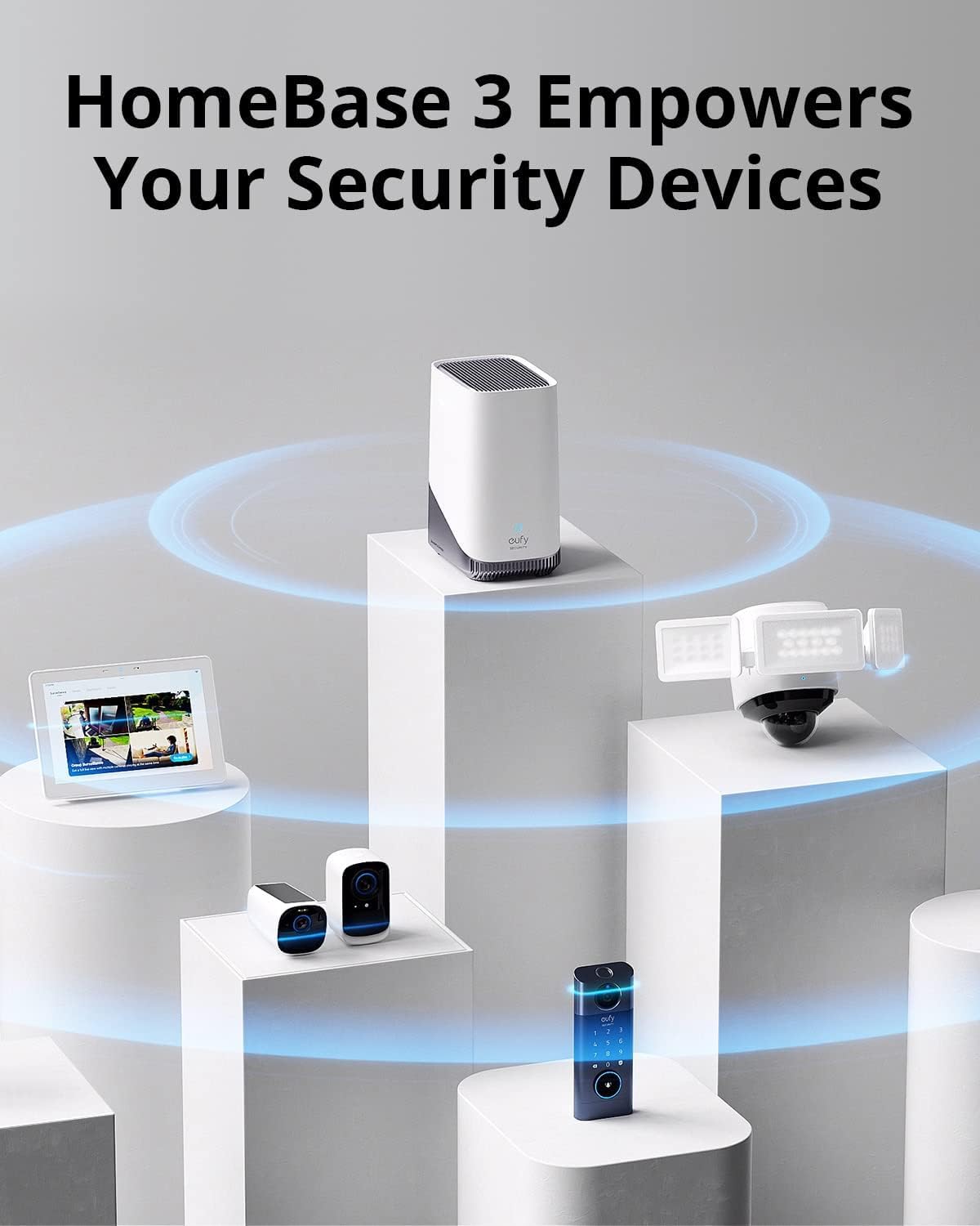 eufy Video Doorbell C31with HomeBase S380, Extra Rechargeable Battery Pack,2K FHD, Dual Power Options, Live Video Call, 24/7 Recording, Human and Motion Detection, No Monthly Fee