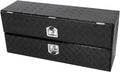 Aluminum Truck Tool Box w/Two Door,5 Bar Tread Truck Storage box w/Lock For Organization,Multifunction Black 48'x21'x15' Truck Toolboxes, For Truck,Trailer,RVs,Toolroom,Garage.