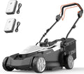 Litheli Lawn Mower 18' Electric Self Propelled for Garden Yards, Lightweight Cordless Lawn Mower Brushless with 6-Position Height Adjustment, 2 x 20V 4.0Ah Battery