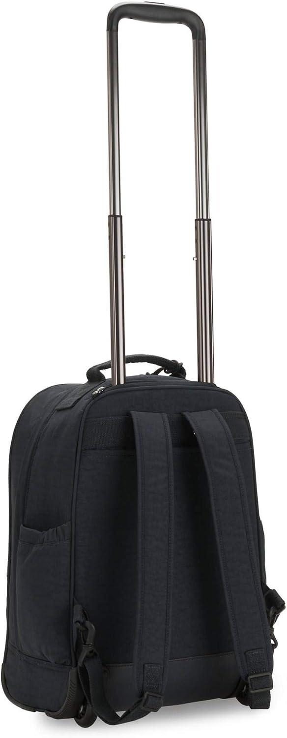 Kipling Women's Gaze Large Rolling, Durable, Wheeled Backpack with Adjustable Shoulder Straps, Nylon Book Bag, True Blue Tonal, 8.25' L x 17.25' H x 12.25' D,100352251