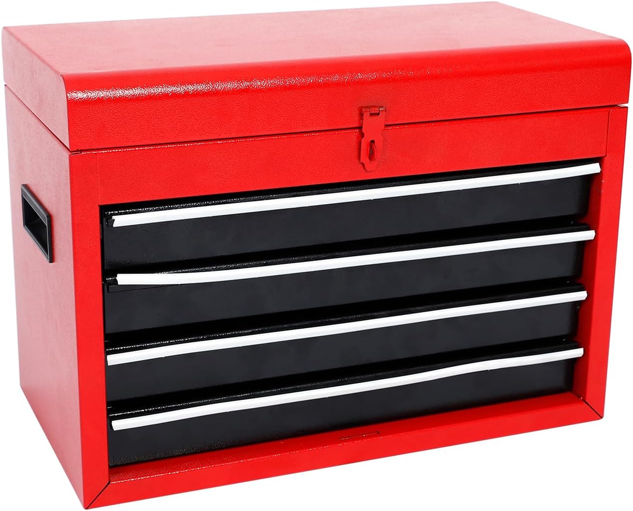 Rolling Tool Chest with 5 Drawers, Metal Storage Cabinet, Lockable Tool Storage Box Metal Organizer (Red)