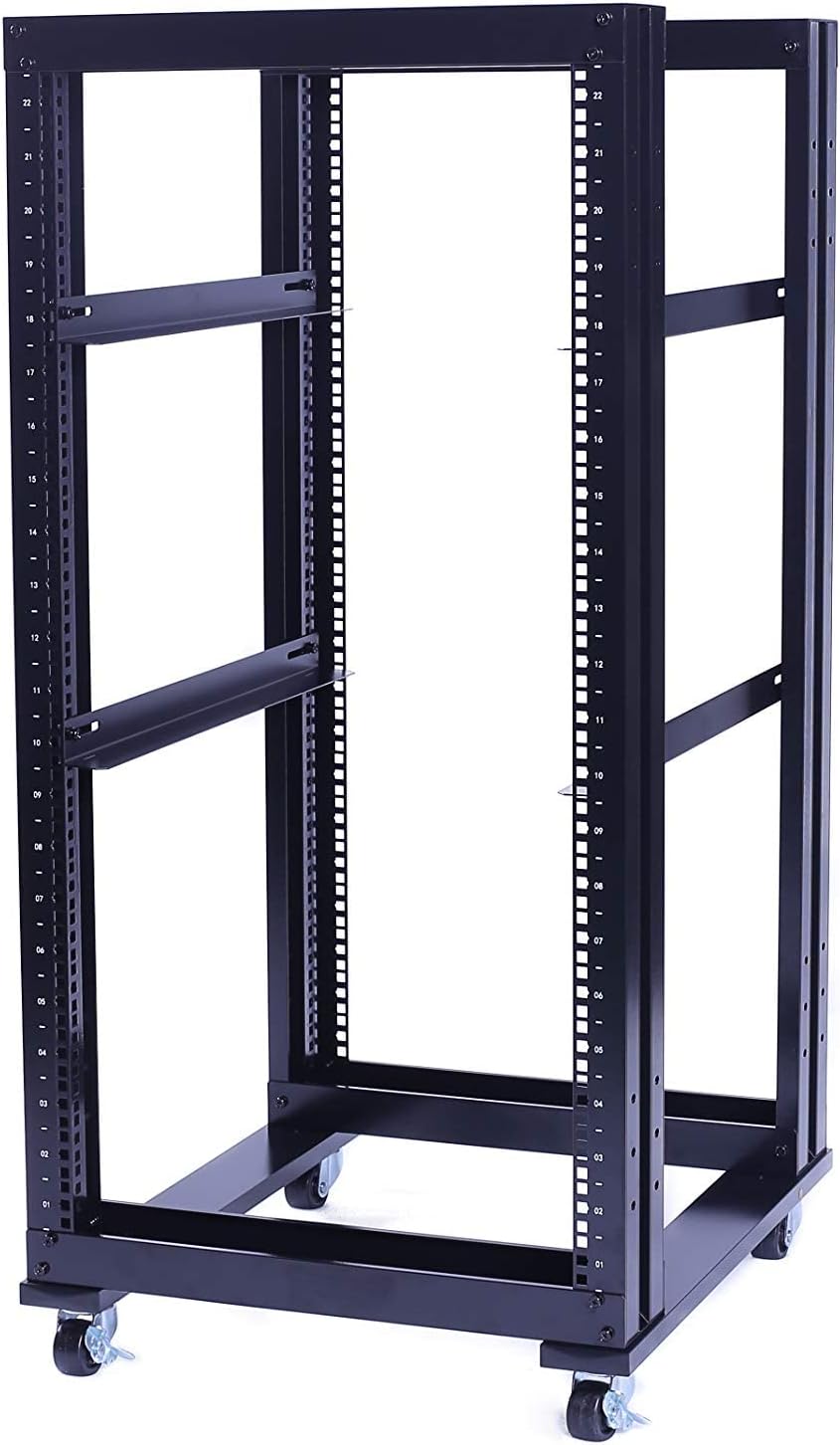 22U 4 Post Open Frame 19inch Data Network It Server/Audio Rack 31' Deep UL Certified