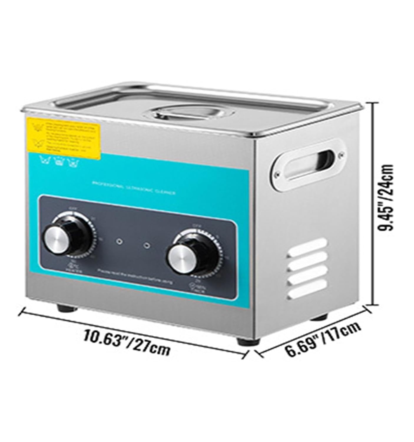 Ultrasonic Cleaners, 3L Knob Ultra Cleaner with Heater Mini Portable Washing Machine Ultrasound Small Dishwasher Jewelry Glasses Parts