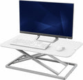 VIVO Economy Single Top Height Adjustable 29 inch Standing Desk Converter, Sit Stand Tabletop Monitor and Laptop Riser Platform Workstation, White, DESK-V000UW