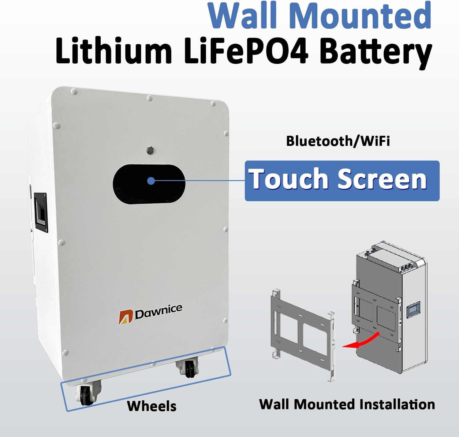 6KW Hybrid Solar System Complete Kit Off Grid On Grid, 10pcs 550W Bifacial Solar Panels 5500W, 6000W Hybrid Split Phase Inverter 120V/240V 48V, 51.2V 314Ah Wall Mounted Lithium Battery 16kWh Battery