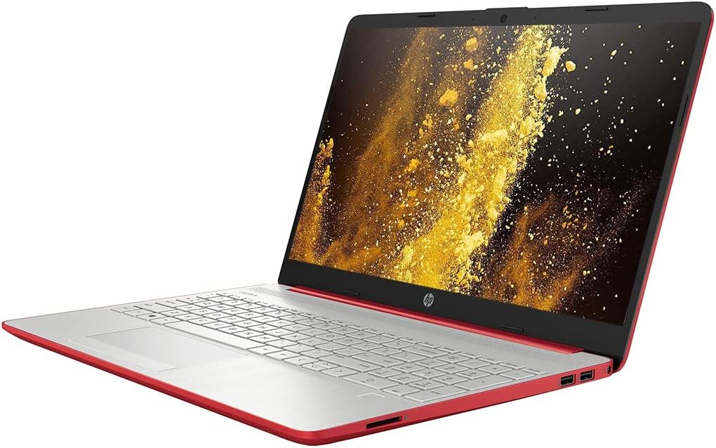 HP 2022 Flagship 15inch HD Laptop, Intel Dual-Core Processor up to 2.65GHz, 4GB DDR4, 128GB SSD, Ultra-Fast WiFi, Windows 11, Dale Red(Renewed) (Dale Red)