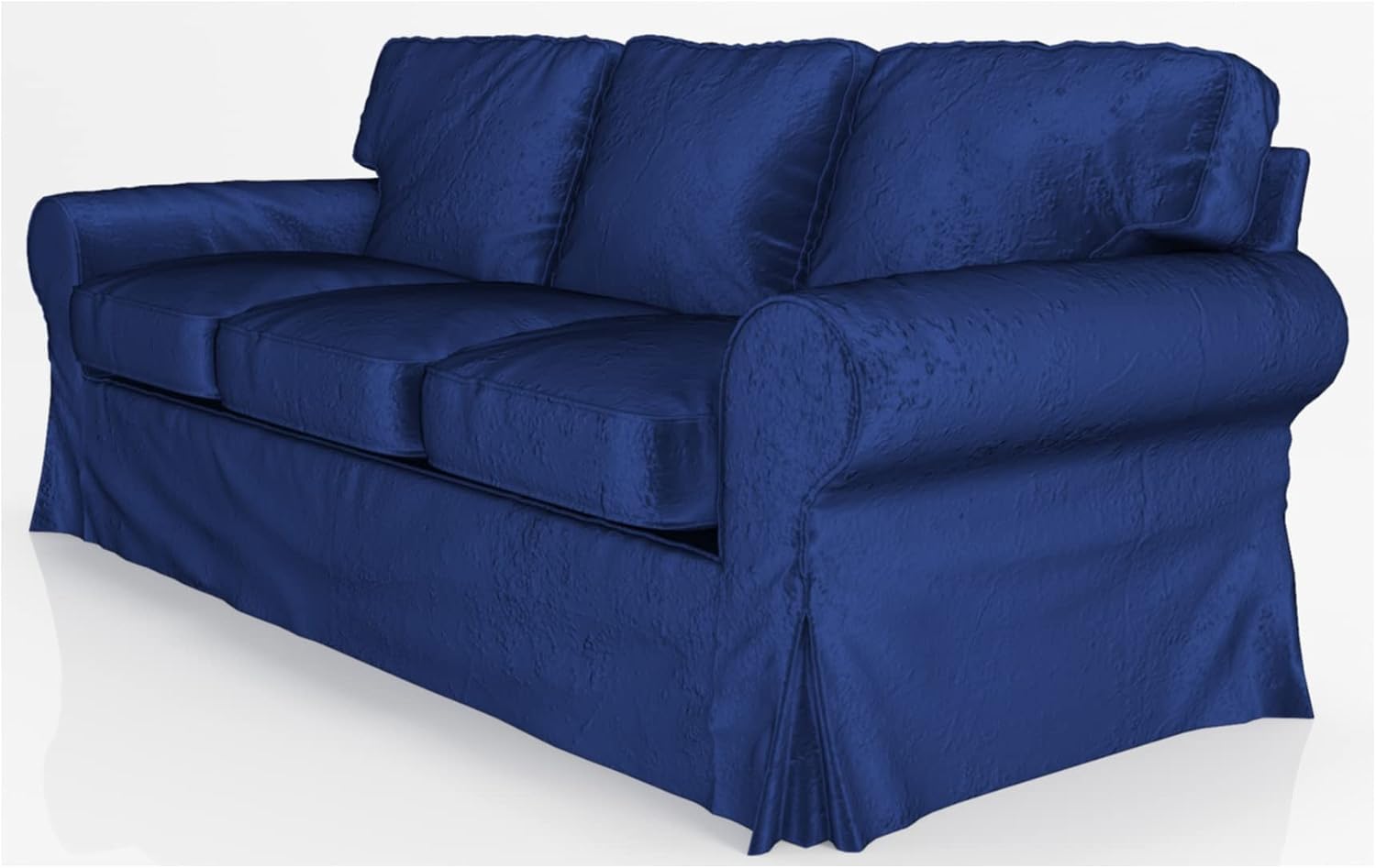Heavy Duty UPPLAND (Not EKTORP) Sofa Cover Replacement Compatible with IKEA UPPLAND 3 Seat Sofa, Loveseat, Armchair, Sectional Corner, or Footstool Slipcover Only (Uppland 3 Velvet Blue)