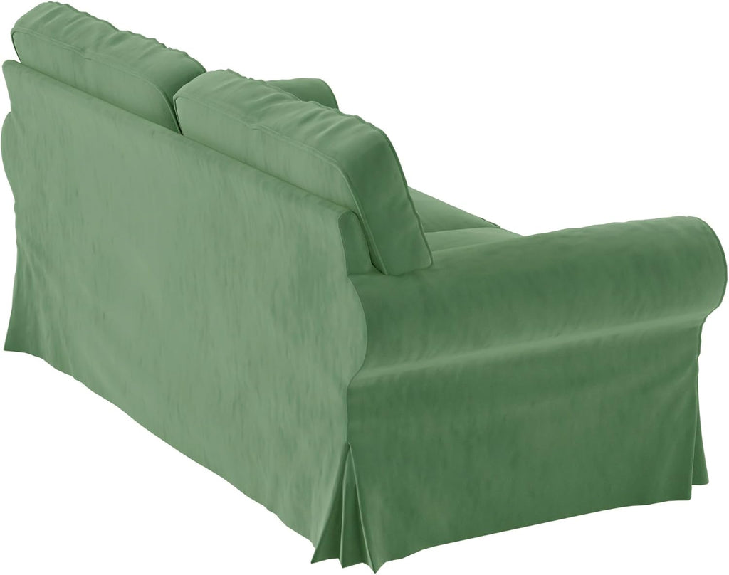 Heavy Duty UPPLAND (Not EKTORP) Sofa Cover Replacement Compatible with IKEA UPPLAND 3 Seat Sofa, Loveseat, Armchair, Sectional Corner, or Footstool Slipcover Only (Uppland 2 Velvet Light Green)