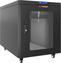 Sysracks Soundproof Server Rack Quiet - Acoustic Sound Proof Cabinet for Servers - Up to 36% Noise Reduction - Locking Server Enclosure - Silent Networking Cabinet - Noise Sound Dampening Box (15U)