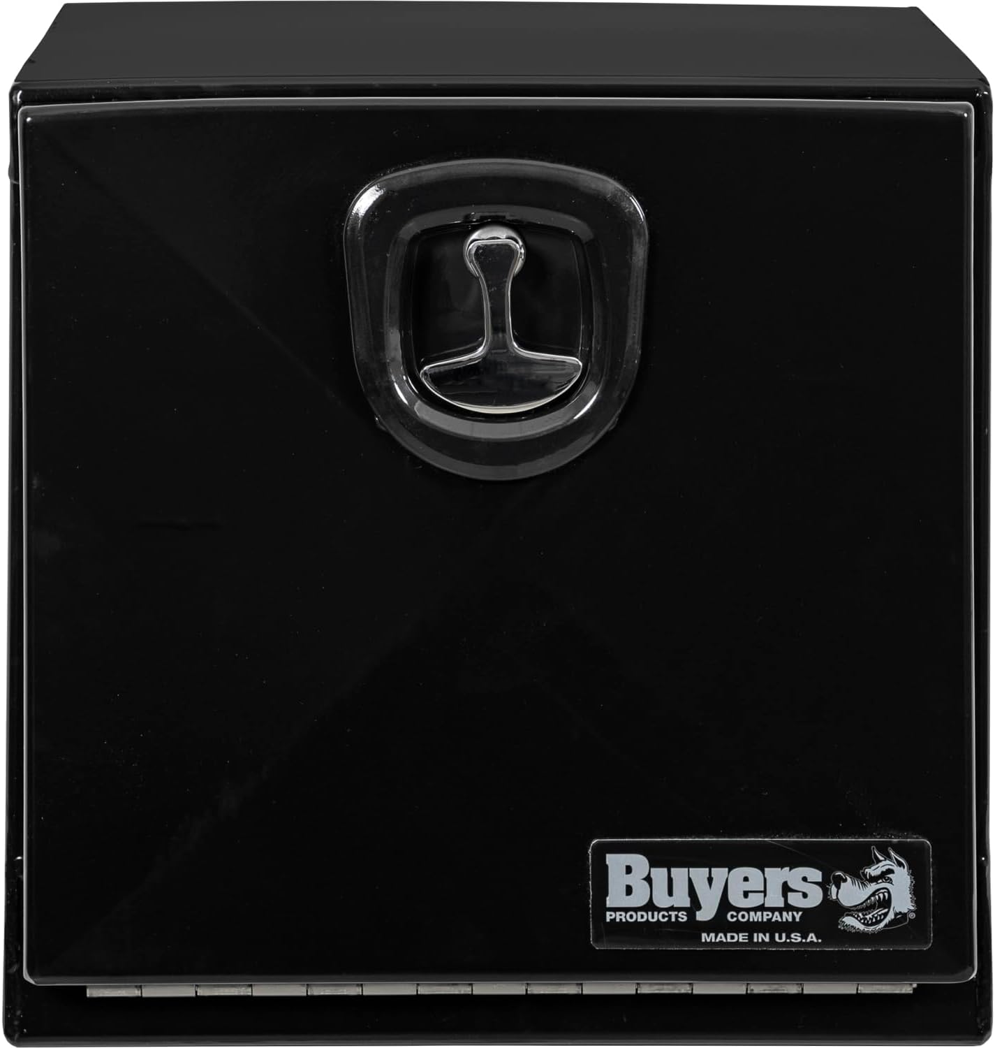 Buyers Products 1752799 Pro Series Stainless Steel Underbody Truck Tool Box, 18 x 18 x 18 In, 12 Ga Powder-Coated Steel, Locking T-Latch, Weatherproof Drop Door, Continuous Hinge, Black, Made in USA