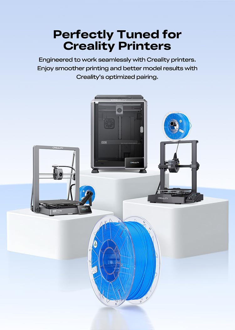 Creality K2 SE 3D Printer, Max High-Speed 500mm/s, Support Multicolor Printing Needs CFS Bundle with Creality Hyper RFID PLA Filament Black 1kg