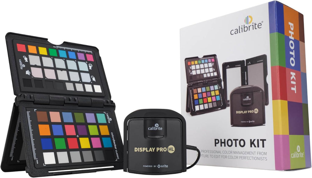 Calibrite Photo Kit w/Display Pro HL Monitor Calibration Colorimeter w/ColorChecker Passport Photo 2, Capture to Edit Color Workflow for RAW, Custom Camera Profiles, White Balance, Accurate Displays