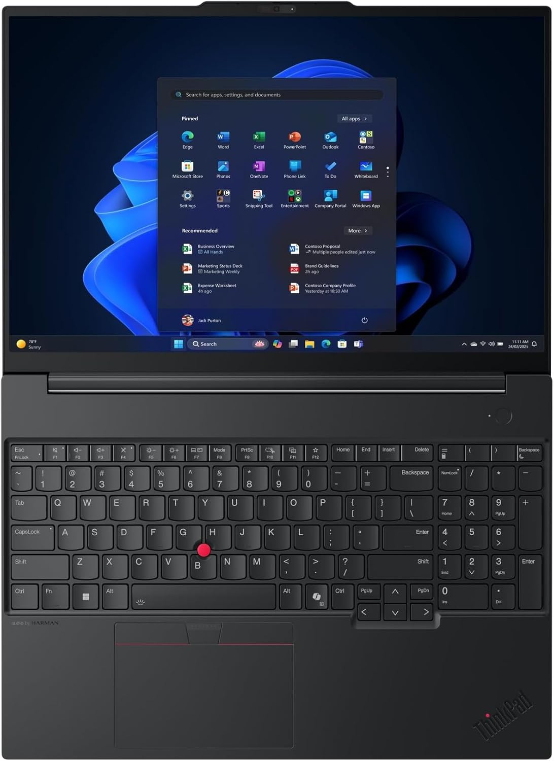 Lenovo ThinkPad E16 Gen 3 Laptop Computer for Office Business Daily use, Intel Ultra 7 255H, Arc 140T, 32GB DDR5 RAM, 1TB PCIe SSD, WiFi 6E, 16' FHD+, Webcam, Windows 11 Pro