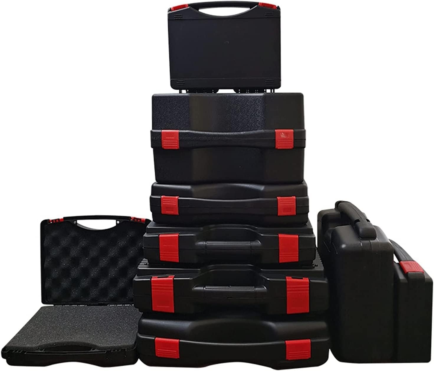 LIOONS Tool Box Plastic High Capacity Portable Storage Case Tool Kit with Sponge Lightweight Non-Slip Handle Storage Tool Set