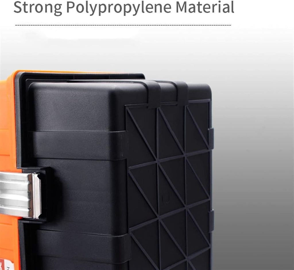 Portable Tool Box Household 3-Layer Folding Box Portable Hardware Tool Box Multifunctional Storage Box Maintenance Tool Box Office Storage Box Small Parts Box (Size : 21 inch)