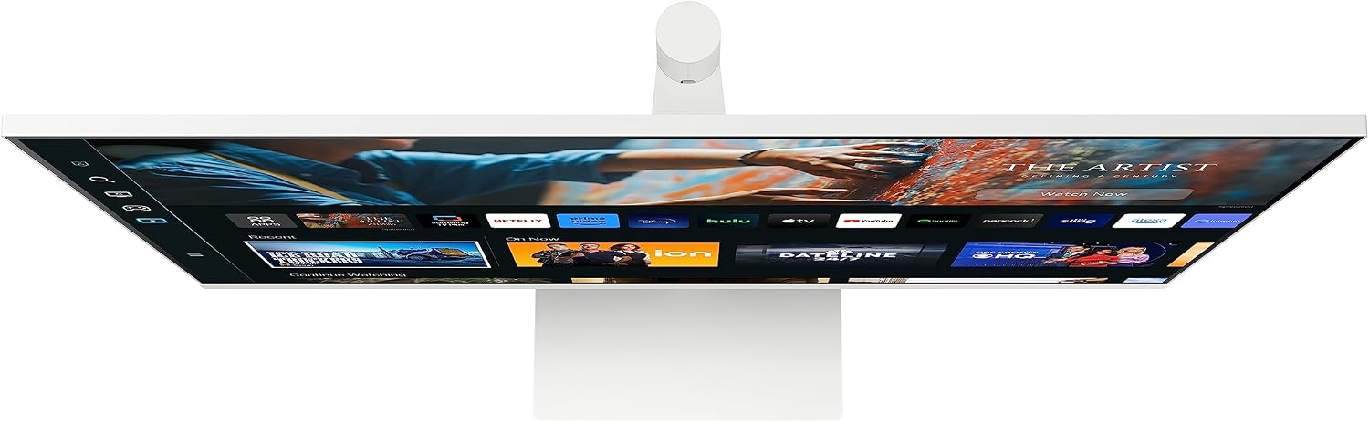 Samsung 32-Inch M70C Series UHD Smart Computer Monitor w/Streaming TV, Gaming Hub, Adjustable Stand, Remote PC Access, Slimfit Camera, Multiple Ports, Mobile Connectivity, LS32CM703UNXZA, White