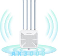 WAVLINK 2026 AX3000 WiFi 6 Wireless Outdoor Wireless Access Points, Long Range Outdoor WiFi with Dual Band/PoE/IP67/600mW of Power/Up to 256 Devices for Parties, Farm, Work with Starlink