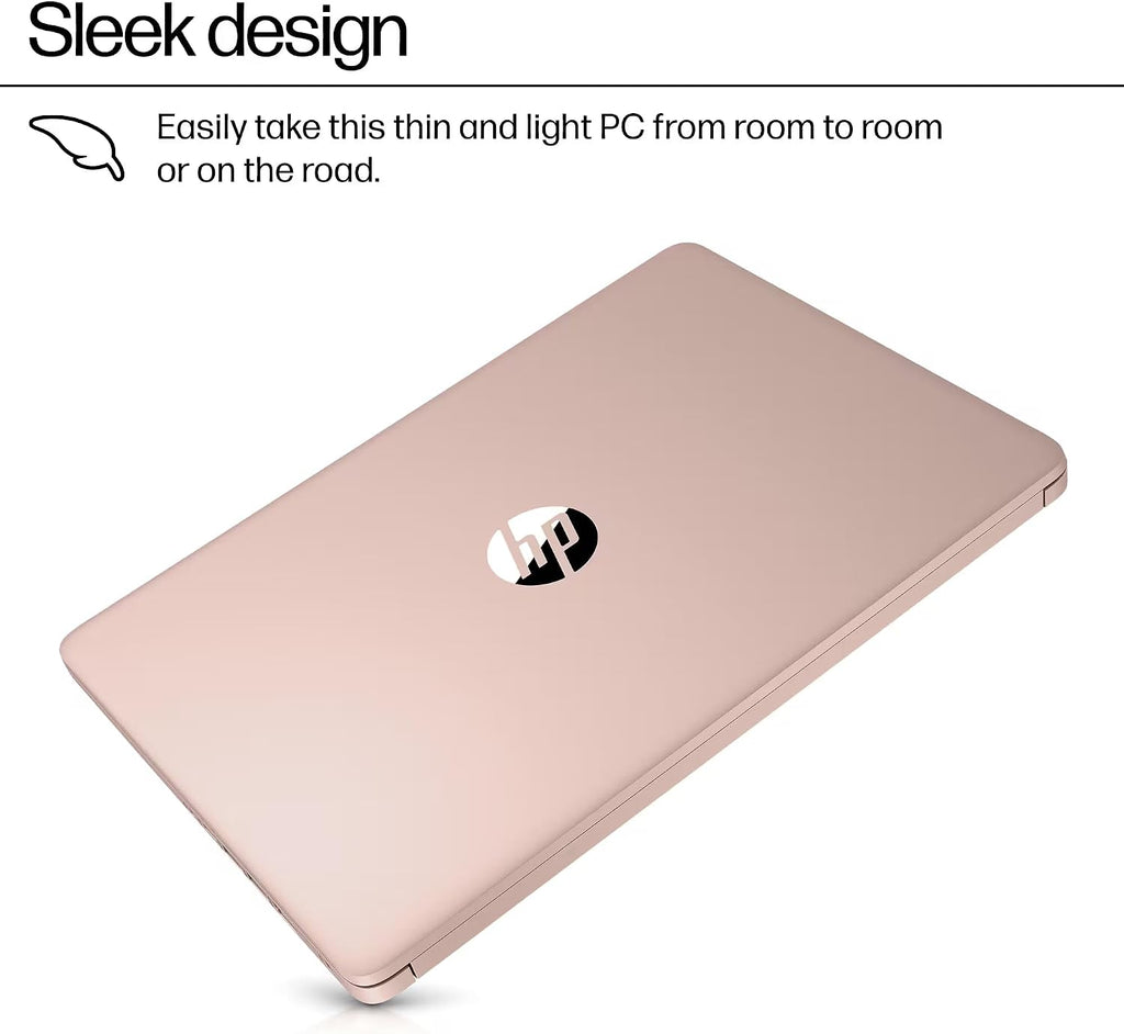 HP 14' Rose Gold Laptop for Student Business 2026, Office 365 Included, Copilot AI, Intel CPU, 16GB RAM, 64GB eMMC, w/Accessories, Light & Slim, 4K Graphics, Windows 11S