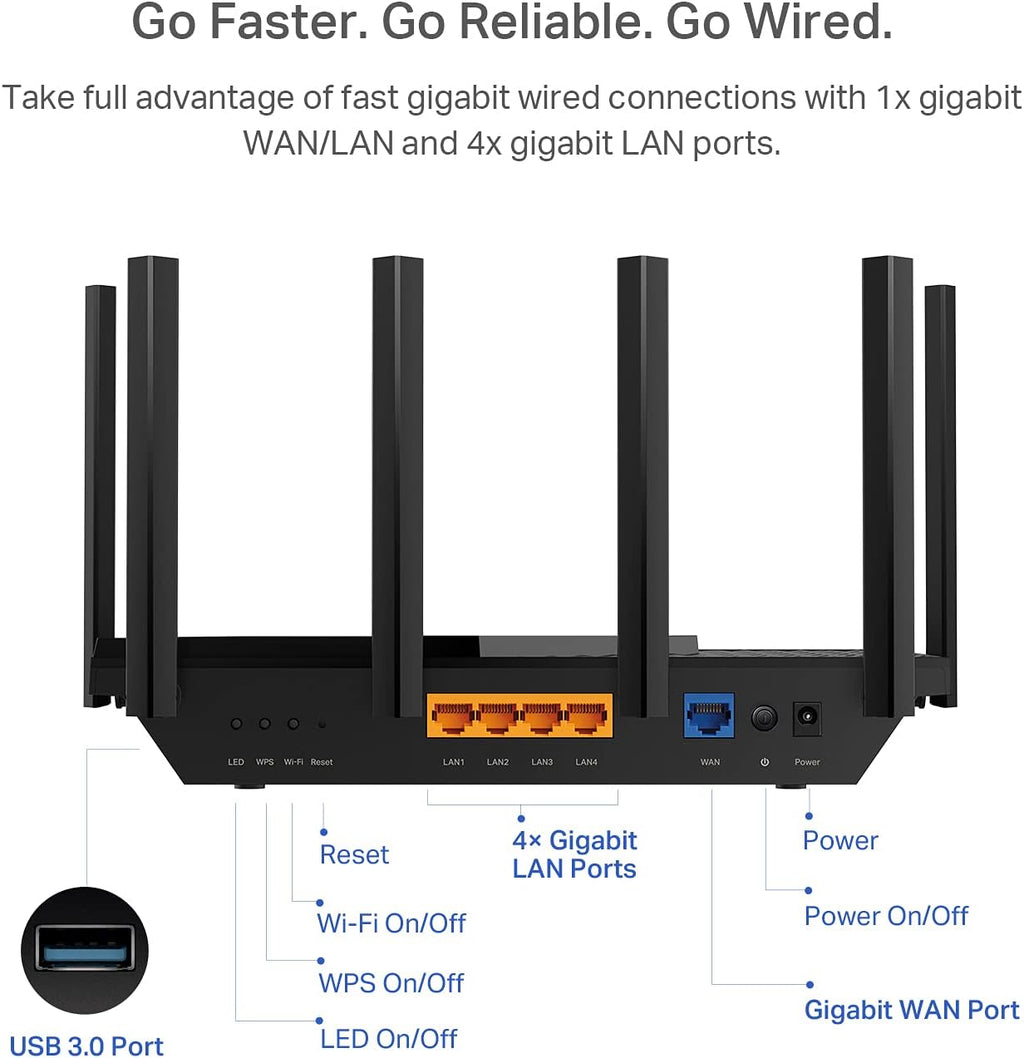 TP-Link AX5400 WiFi 6 Router (Archer AX73)- Dual Band Gigabit Wireless Internet Router for Streaming, Long Range Coverage