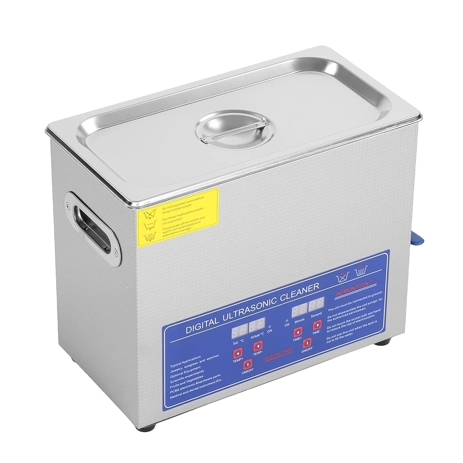 6L Digital Ultrasonic Cleaner Stainless Steel Washing Machine with Cleaning Basket JPS-30A