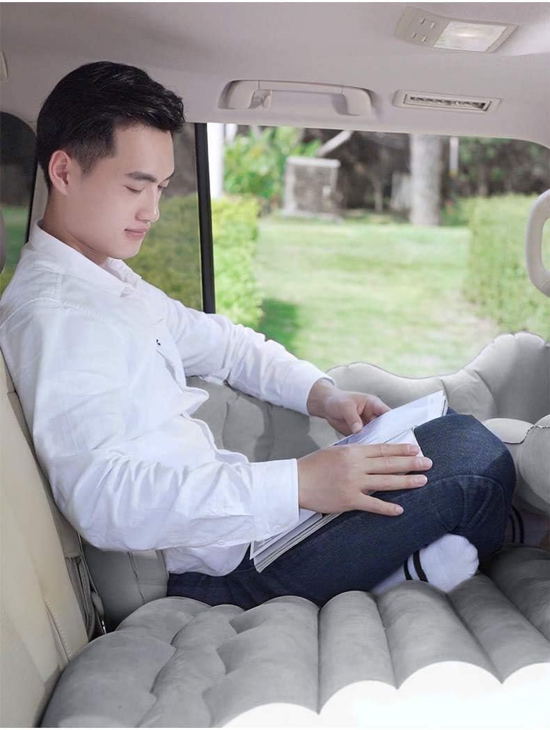Car Air Mattress Inflatable, Child Baby Back Seat Sleeping Pad,Travel Camping Seat Mattress, Portable Flitaing Bed,Grey