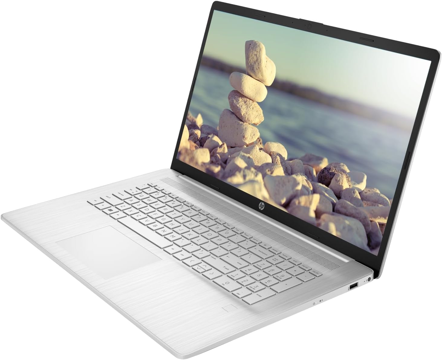 HP 17 Laptop, 17.3' FHD Screen, AMD Ryzen 5 5500U, 32GB SSD, 1TB SSD, Webcam, HDMI, Fingerprint Reader, Wi-Fi, Windows 11 Home, Silver