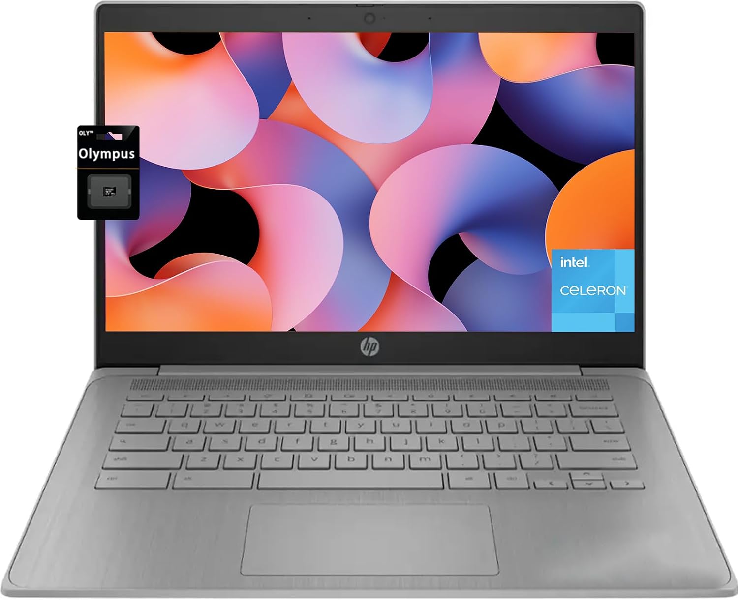 HP Chromebook 14 Laptop, Quad-Core Intel Celeron Processor N4500(> N4020) 4GB RAM, 128GB Storage,(64GB eMMC+64GB SD Card) 14'' HD Display, Wi-Fi6, Bluetooth, Chrome OS, Long Battery Life, Modern Grey