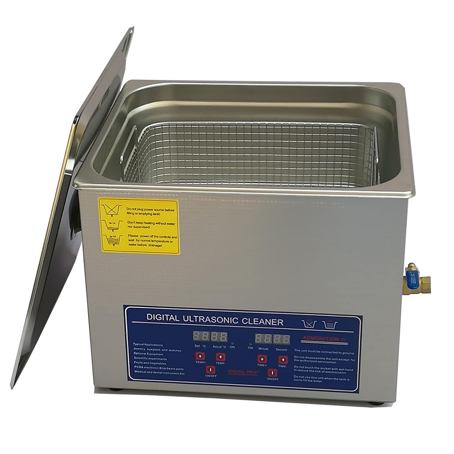 15L Digital Ultrasonic Cleaner Stainless Steel Digital Timer Cleaning Machine Washing Machine JPS-60A