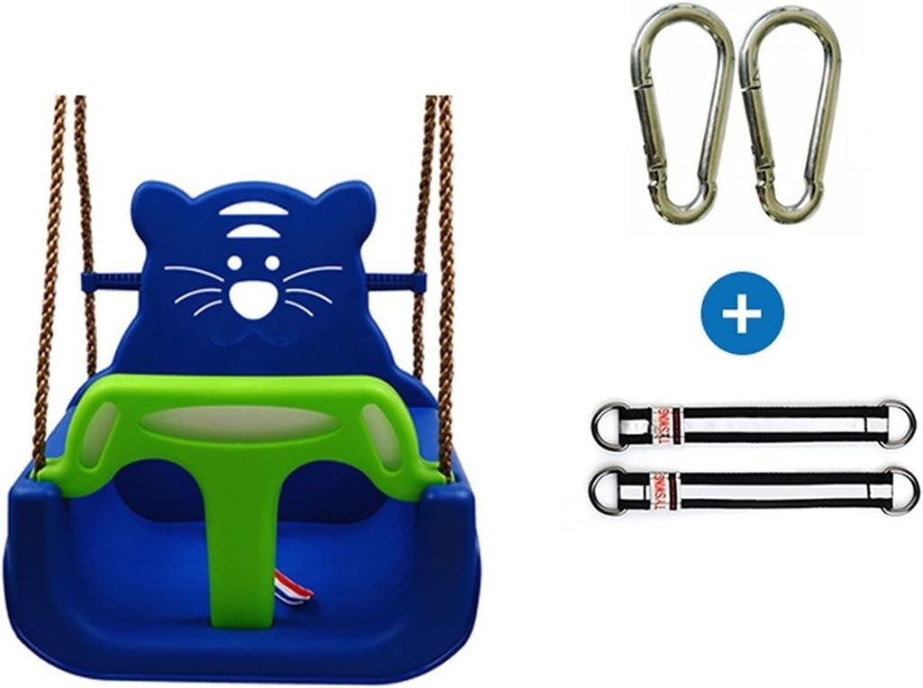 Swings Seats Baby Swing seat Bipartite, Child Swing with Safety Feature, Safety Belt, Childs Adjustable Rope Outdoor Garden Swing Seat with T bar Swing Set(A)