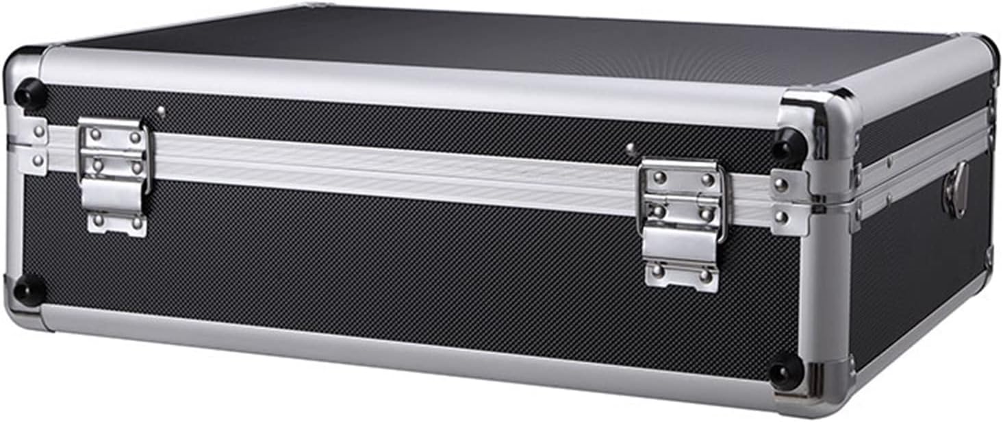 Portable Tool Box Tool Box Portable Storage Tool Box Aluminum Tool Storage Box Safe with Removable Compartment, Black Small Parts Box (Color : Brass)