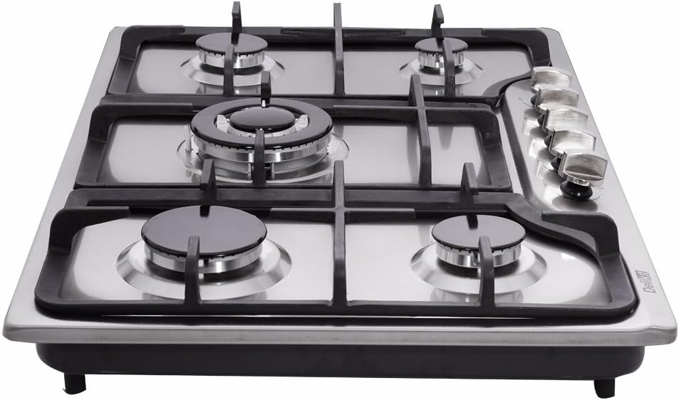 30 Inch Gas Cooktop - Dual Fuel Sealed 5 Burners Drop-In Stainless Steel Hob DK257-A01