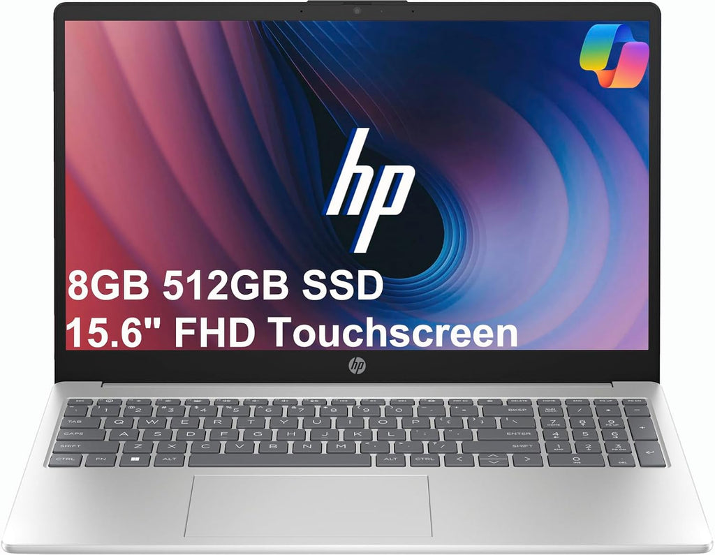 HP 15 Touchscreen Laptop ( Intel Core i5-1334U (> i7-1255U), 8GB RAM, 512GB SSD) FHD Display for Business, Students, Home, 10-Hour Long Battery Life, Webcam, Wi-Fi 6, Numpad, Fast Charge, Win 11 Pro